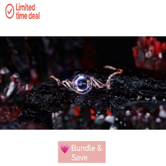 Sterling Silver Dangle Earrings with Austrian Crystals, Phoenix Symbol - Picture 8 of 8